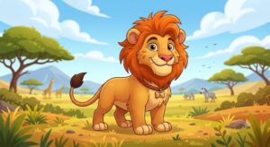 ಸಿಂಹ cartoon illustration