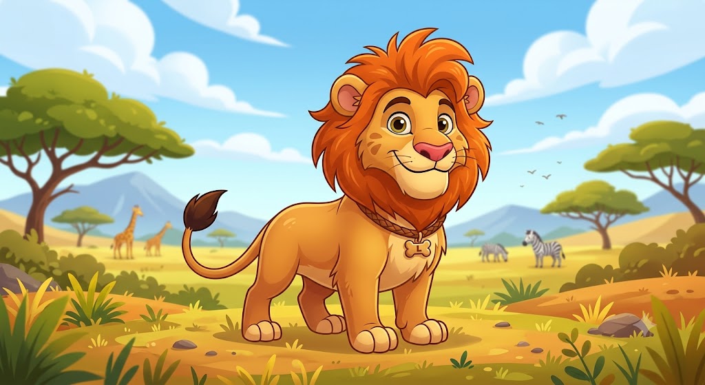 ಸಿಂಹ cartoon illustration